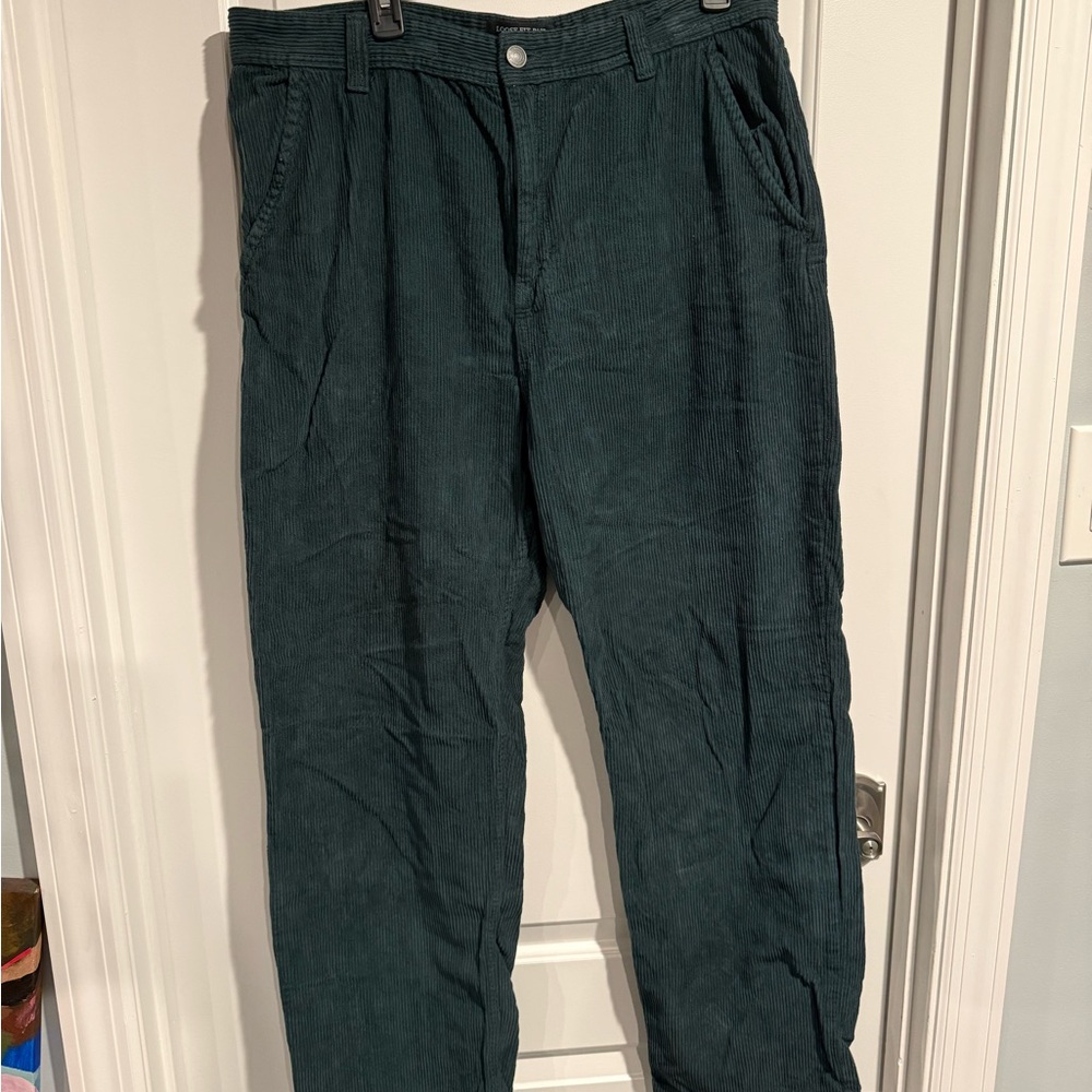 Cotton On Men's Forest Green Corduroy Pants